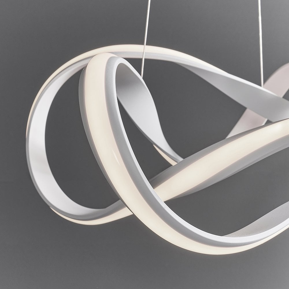 81893 Synergy 1 Light Pendant LED Light Textured White
