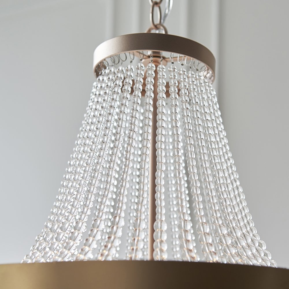81913 Celine 5 Light Pendant Rose Gold Paint