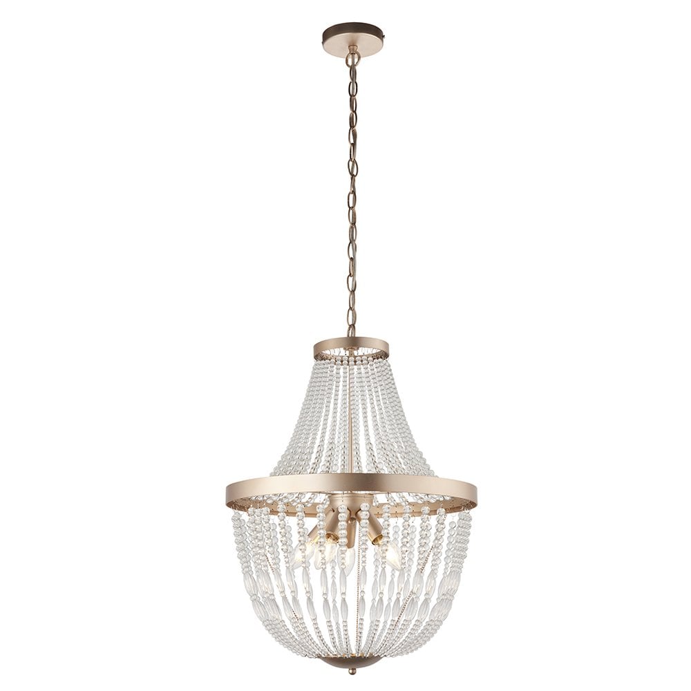 81913 Celine 5 Light Pendant Rose Gold Paint