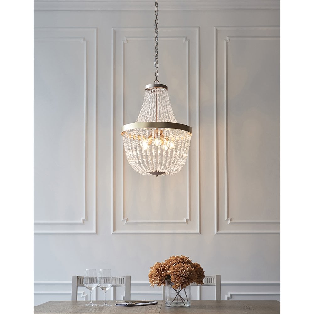 81913 Celine 5 Light Pendant Rose Gold Paint