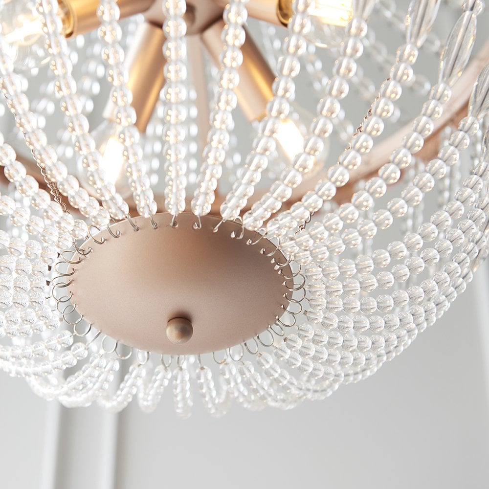 81913 Celine 5 Light Pendant Rose Gold Paint