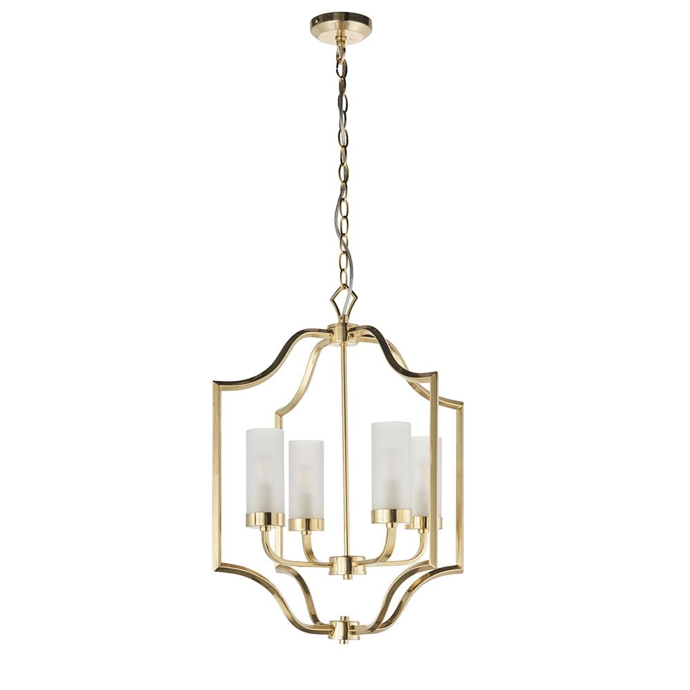 81914 Edrea 4 Light Pendant Satin Brass