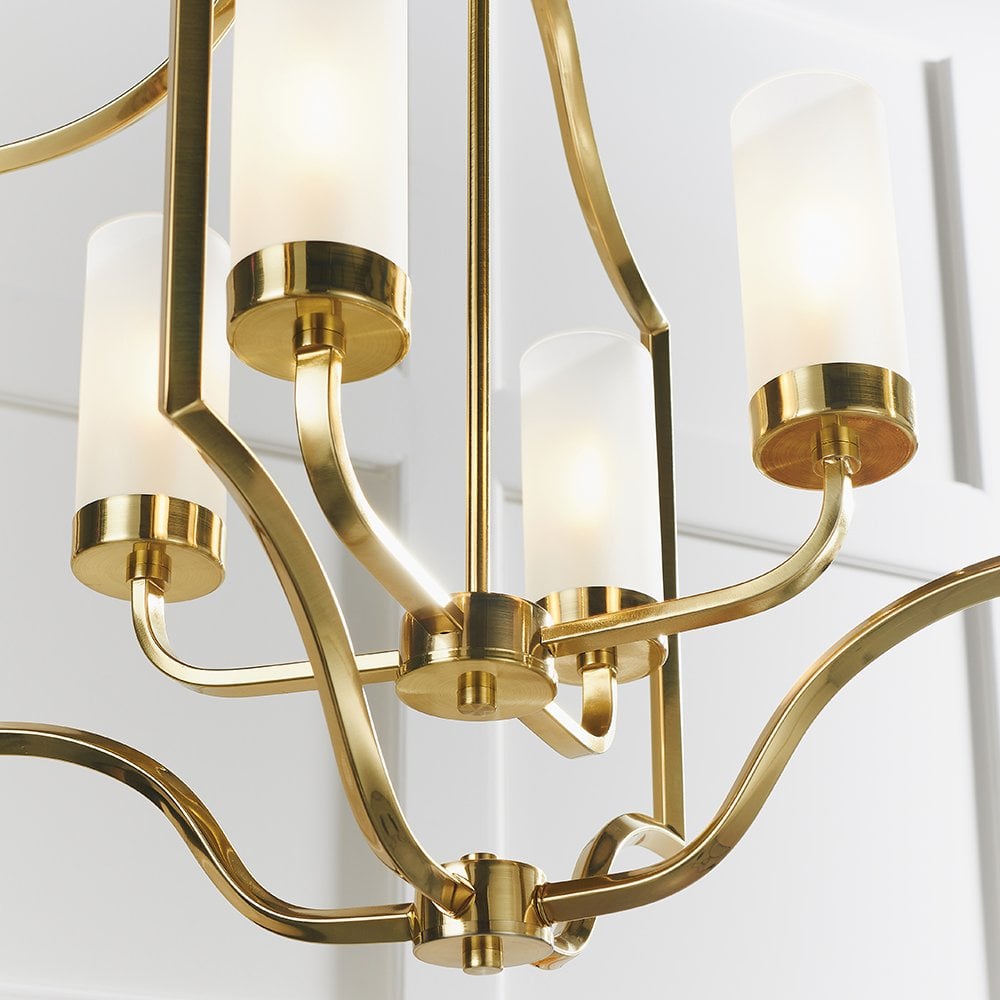 81914 Edrea 4 Light Pendant Satin Brass