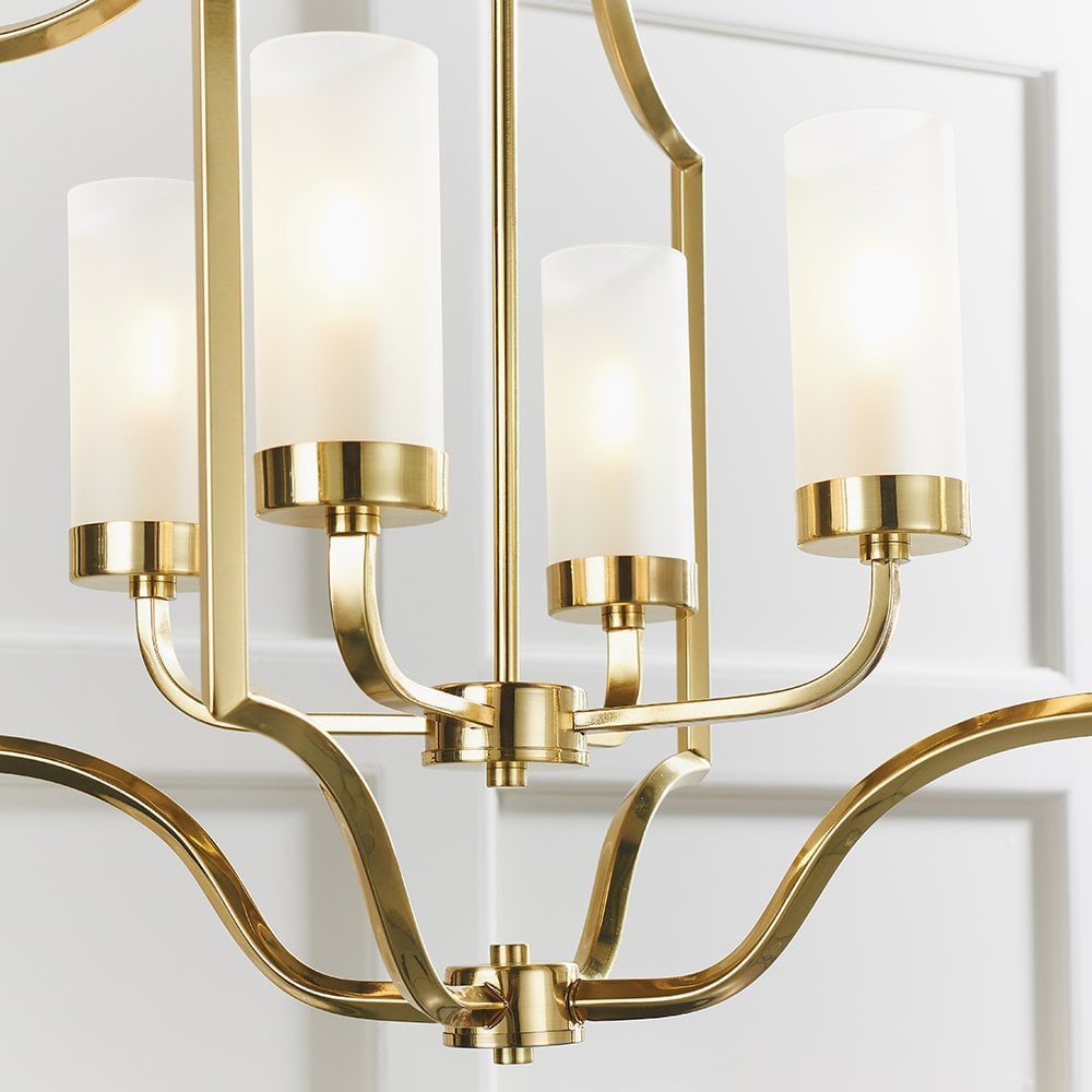 81914 Edrea 4 Light Pendant Satin Brass