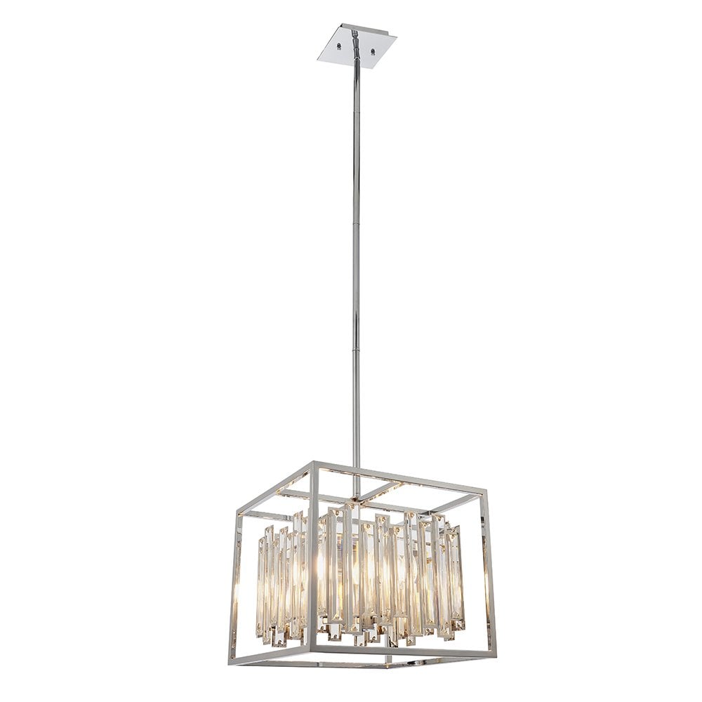 81930 Acadia 4 Light Pendant Chrome Plate