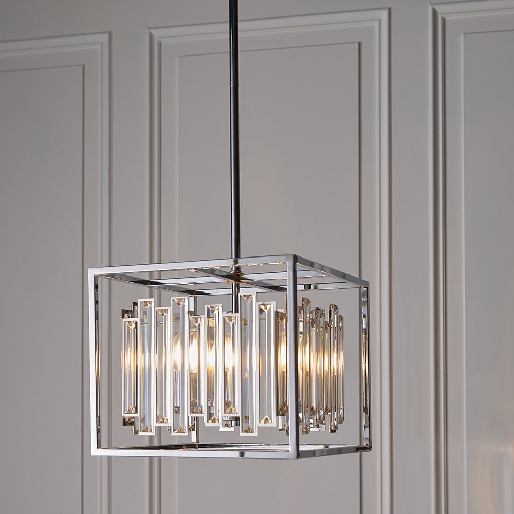 81930 Acadia 4 Light Pendant Chrome Plate