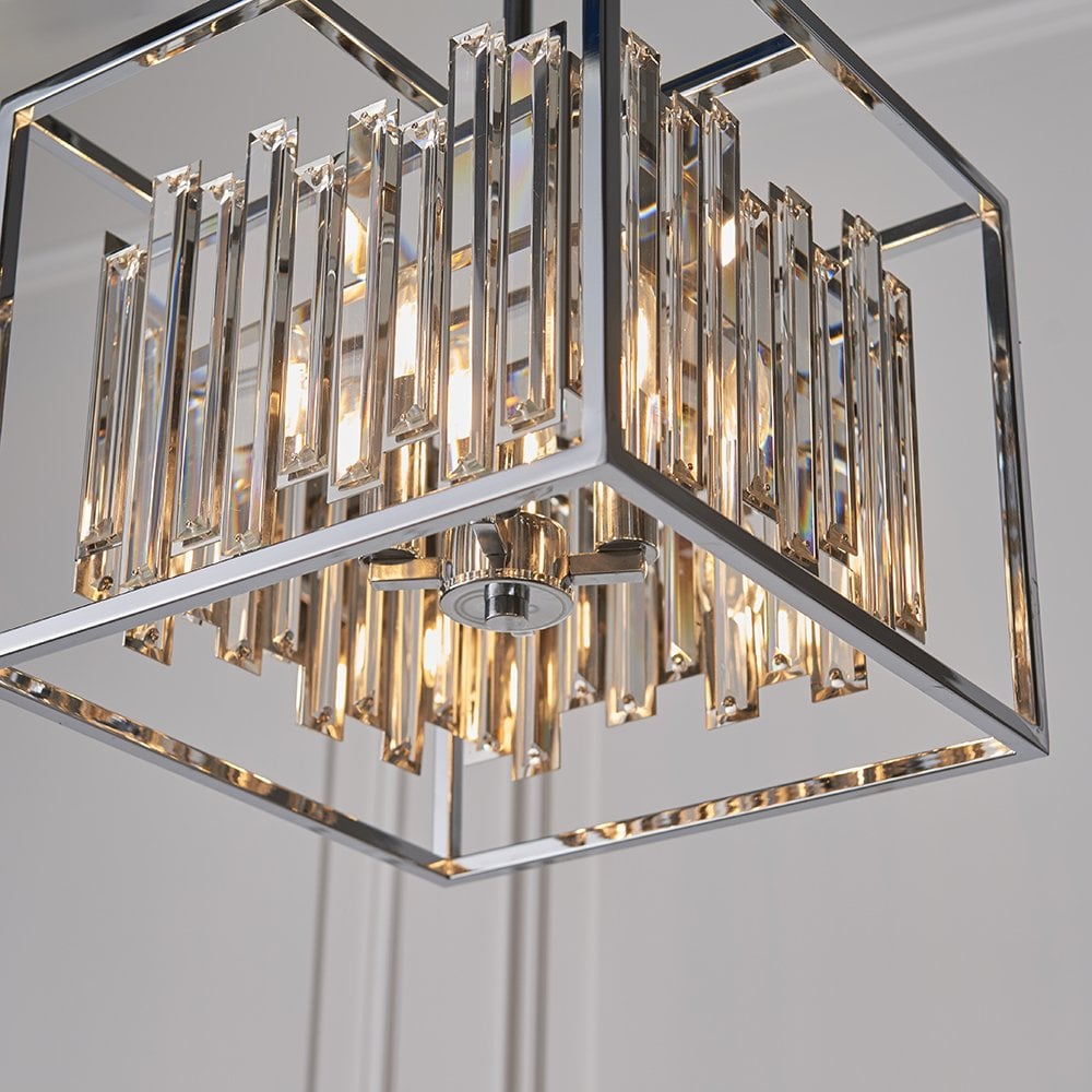 81930 Acadia 4 Light Pendant Chrome Plate