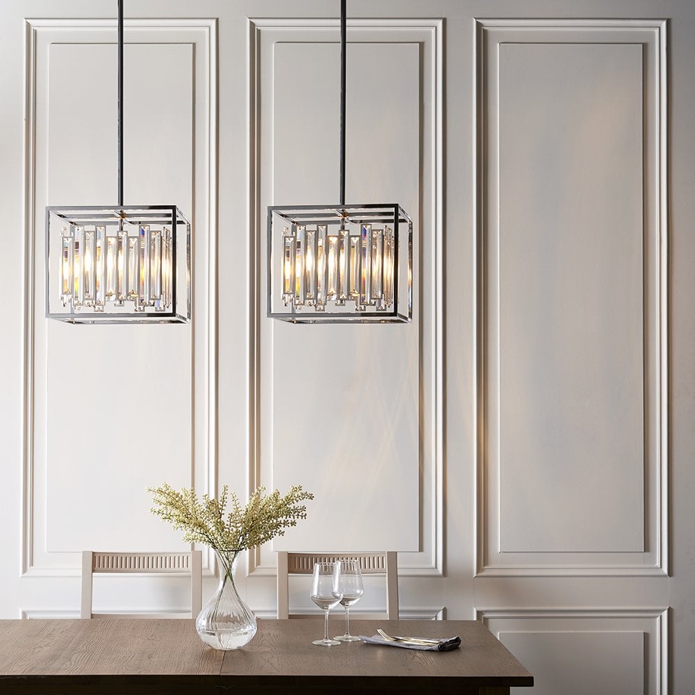 81930 Acadia 4 Light Pendant Chrome Plate