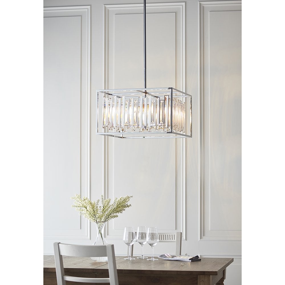81931 Acadia 6 Light Pendant Chrome Plate