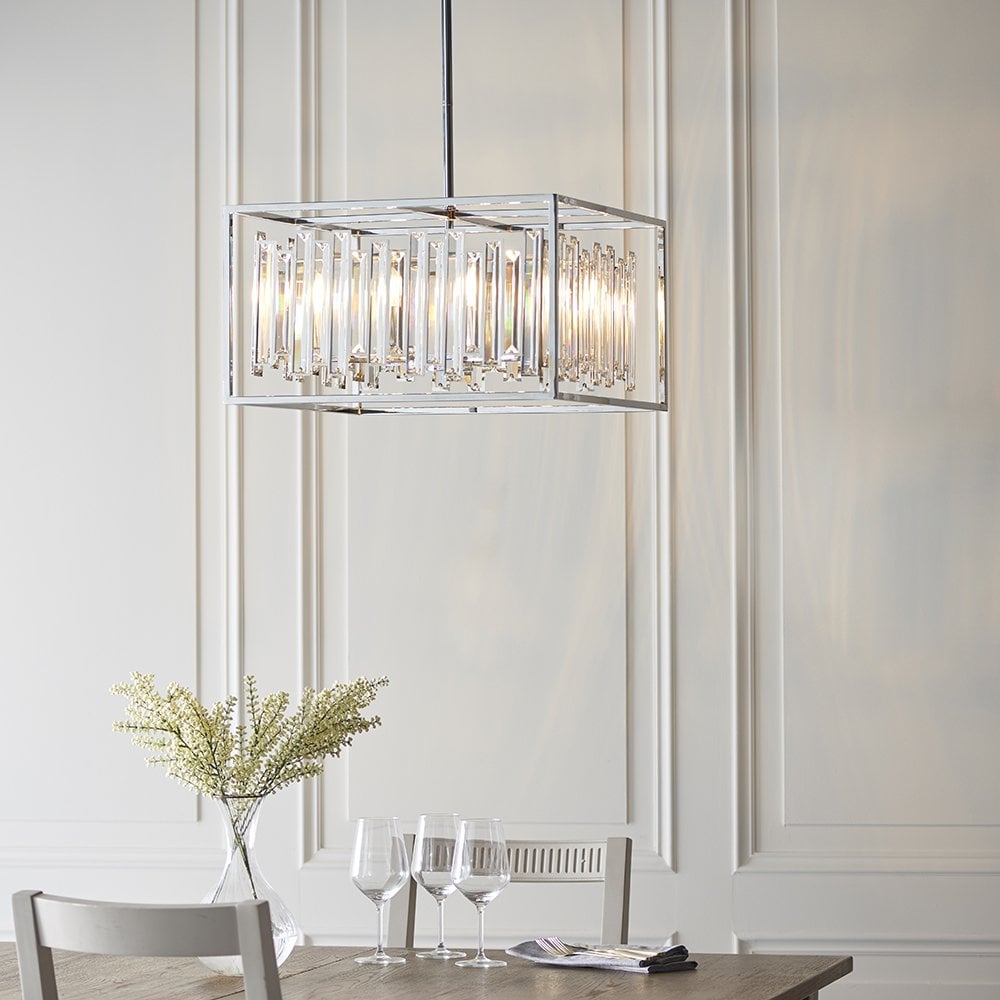 81931 Acadia 6 Light Pendant Chrome Plate