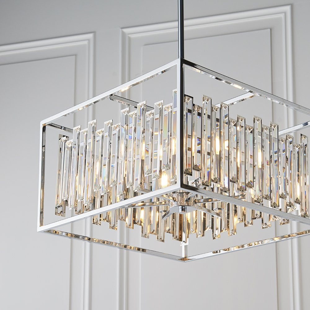 81931 Acadia 6 Light Pendant Chrome Plate
