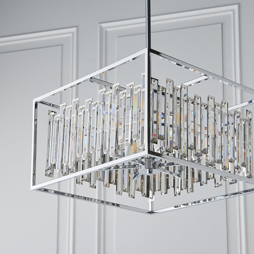 81931 Acadia 6 Light Pendant Chrome Plate