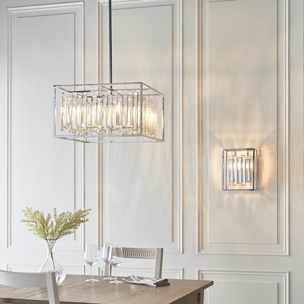 81931 Acadia 6 Light Pendant Chrome Plate