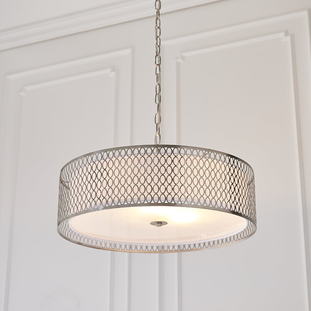 81969 Cordero 3 Light Pendant Satin Nickel Plate