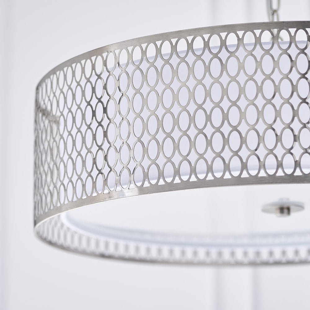 81969 Cordero 3 Light Pendant Satin Nickel Plate