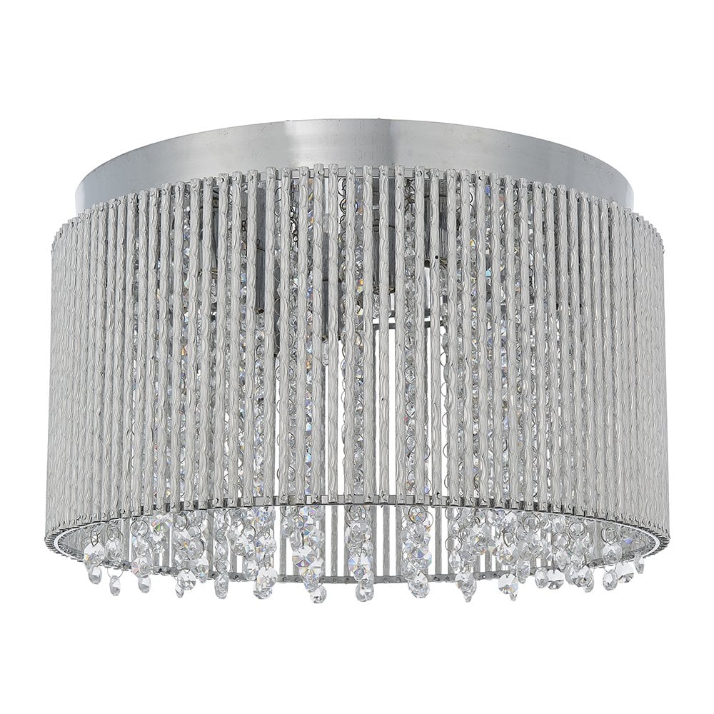 81980 Galina 10 Light Flush Ceiling Light Chrome Plate