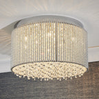 81980 Galina 10 Light Flush Ceiling Light Chrome Plate