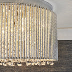 81980 Galina 10 Light Flush Ceiling Light Chrome Plate