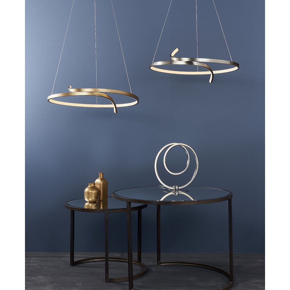 90323 Rafe 1 Light Pendant LED Light Matt Brushed Gold