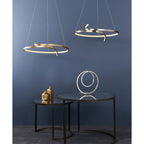 90323 Rafe 1 Light Pendant LED Light Matt Brushed Gold (S)