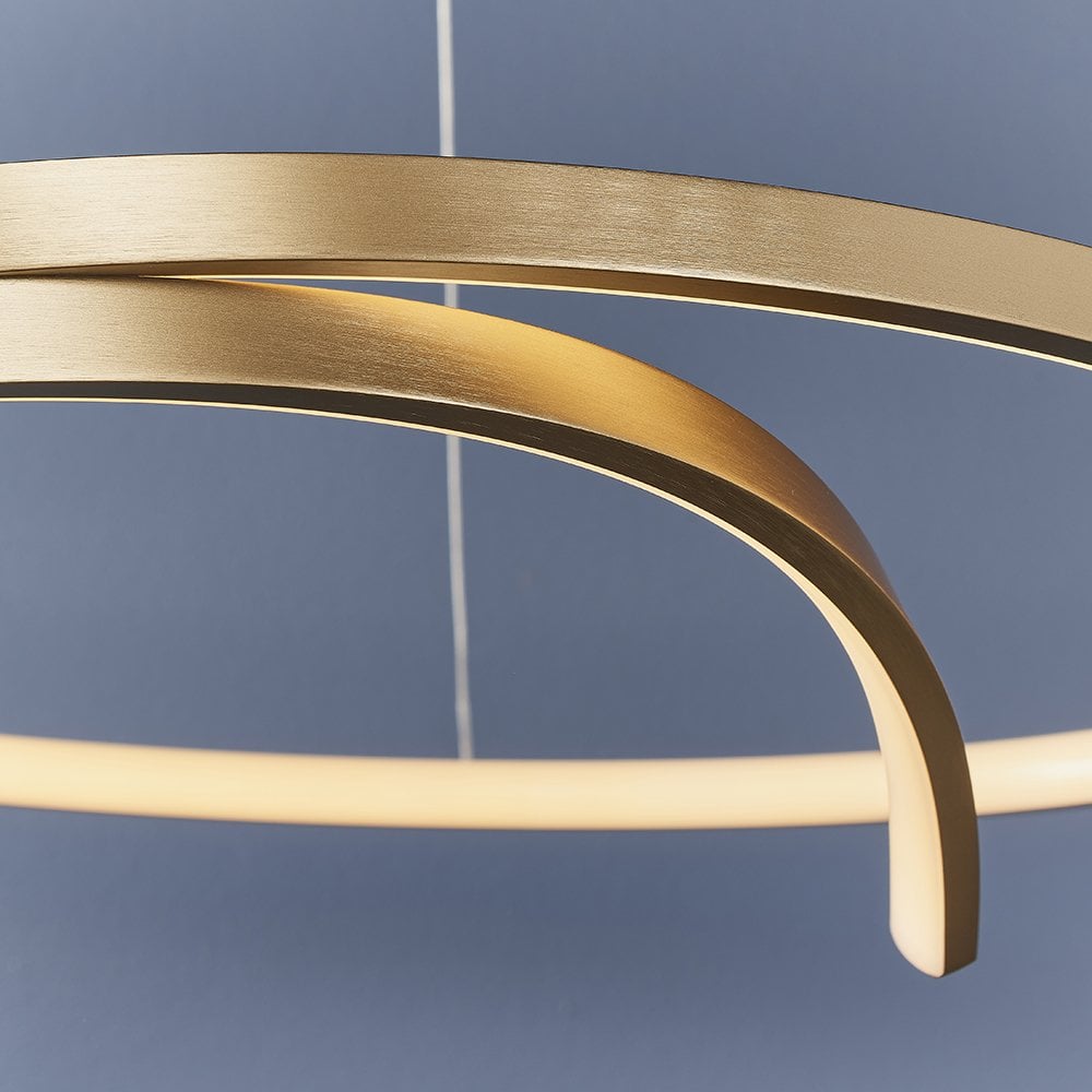 90323 Rafe 1 Light Pendant LED Light Matt Brushed Gold