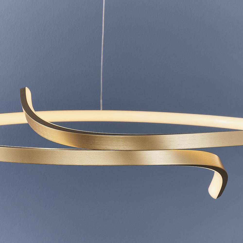 90323 Rafe 1 Light Pendant LED Light Matt Brushed Gold