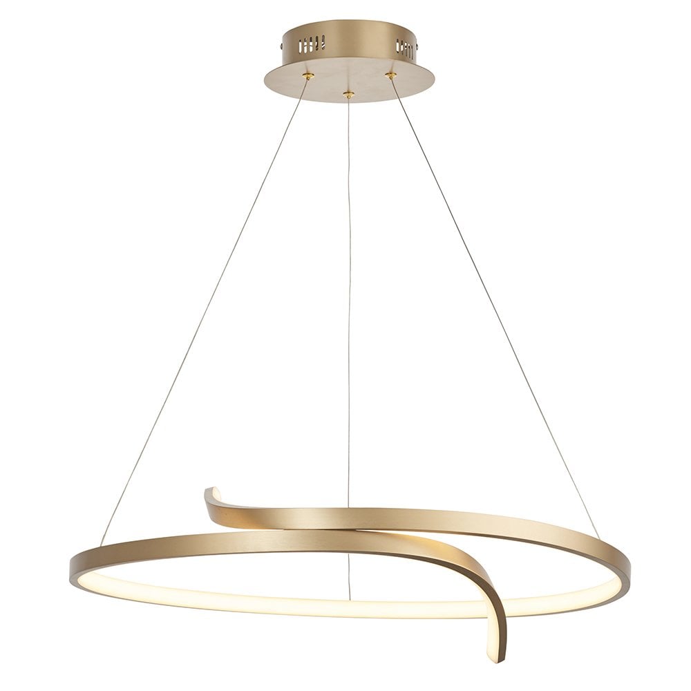 90323 Rafe 1 Light Pendant LED Light Matt Brushed Gold