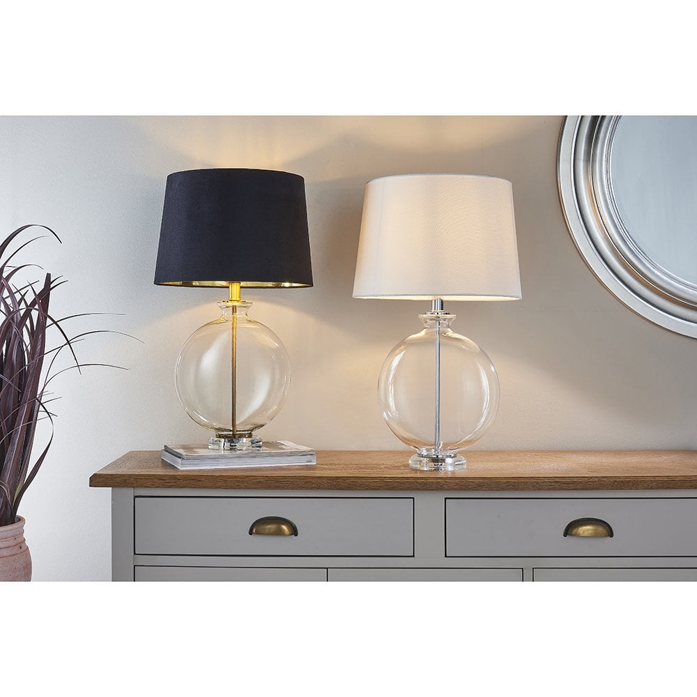 90559 Gideon 1 Light Table Lamp Clear Glass