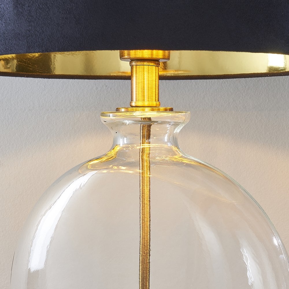 90559 Gideon 1 Light Table Lamp Clear Glass