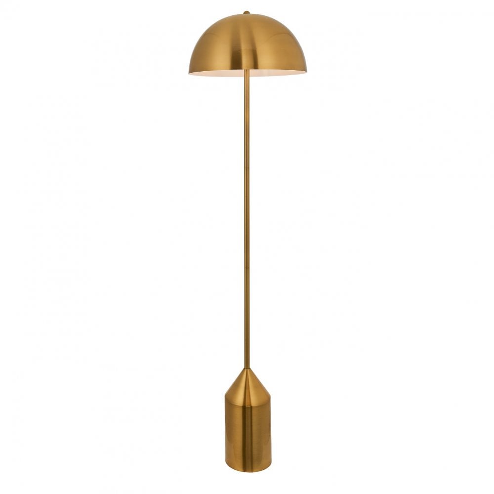 90521 Nova 1 Light Floor Lamp Antique Brass Plate