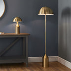 90521 Nova 1 Light Floor Lamp Antique Brass Plate