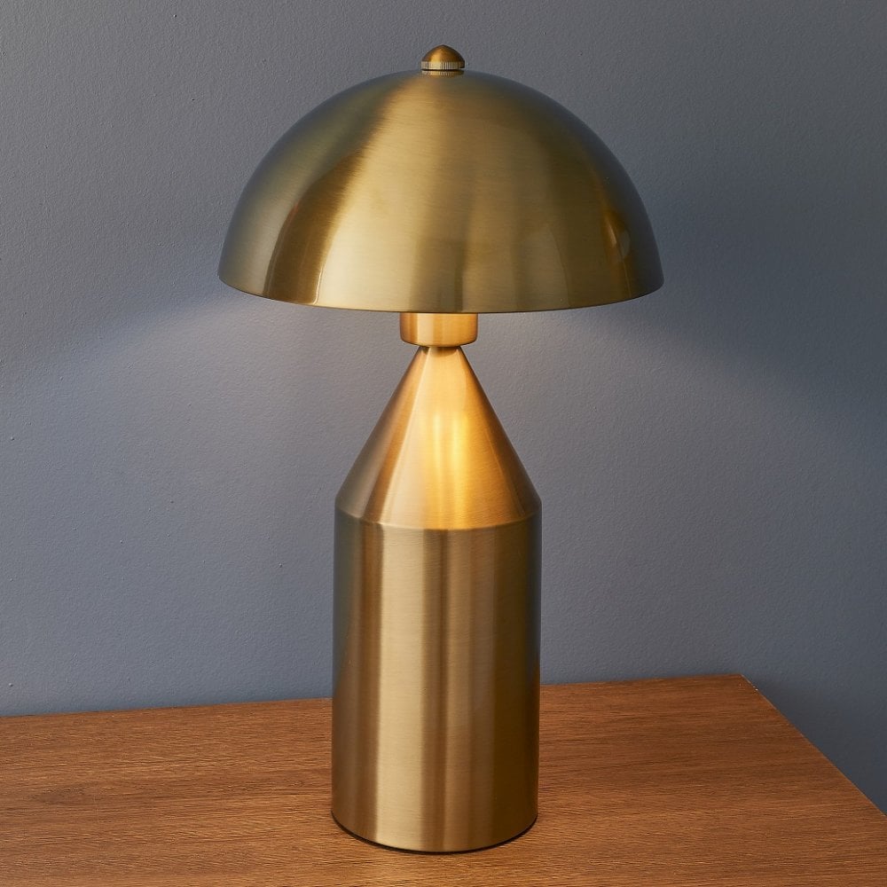 90522 Nova 1 Light Table Lamp Antique Brass Plate