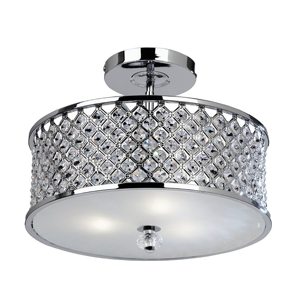 HUDSON-3CH 3 Light Ceiling Fitting In Chrome