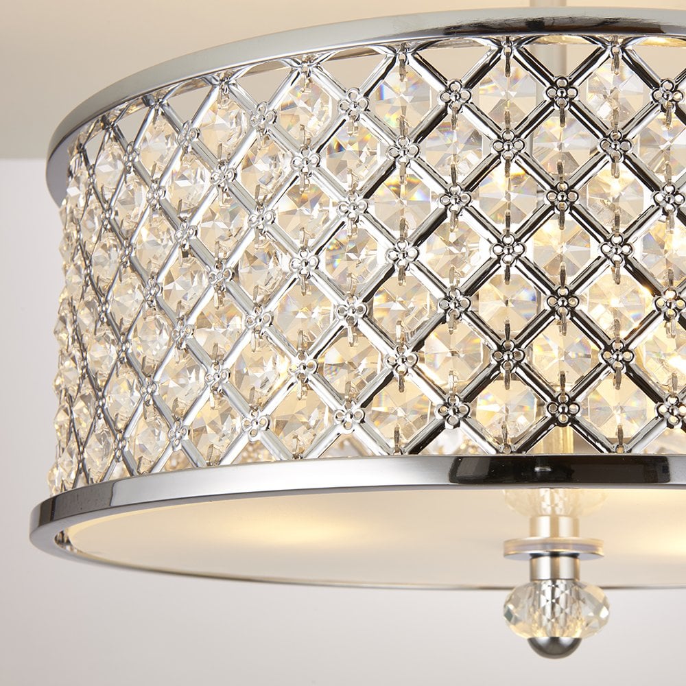 HUDSON-3CH 3 Light Ceiling Fitting In Chrome