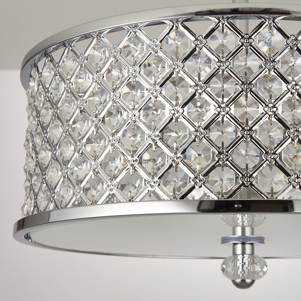 HUDSON-3CH 3 Light Ceiling Fitting In Chrome