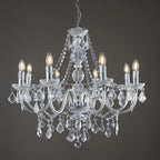 308-8CL Clarence 8 Light Pendant Clear Acrylic & Chrome Plate