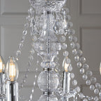 308-8CL Clarence 8 Light Pendant Clear Acrylic & Chrome Plate