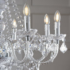 308-8CL Clarence 8 Light Pendant Clear Acrylic & Chrome Plate