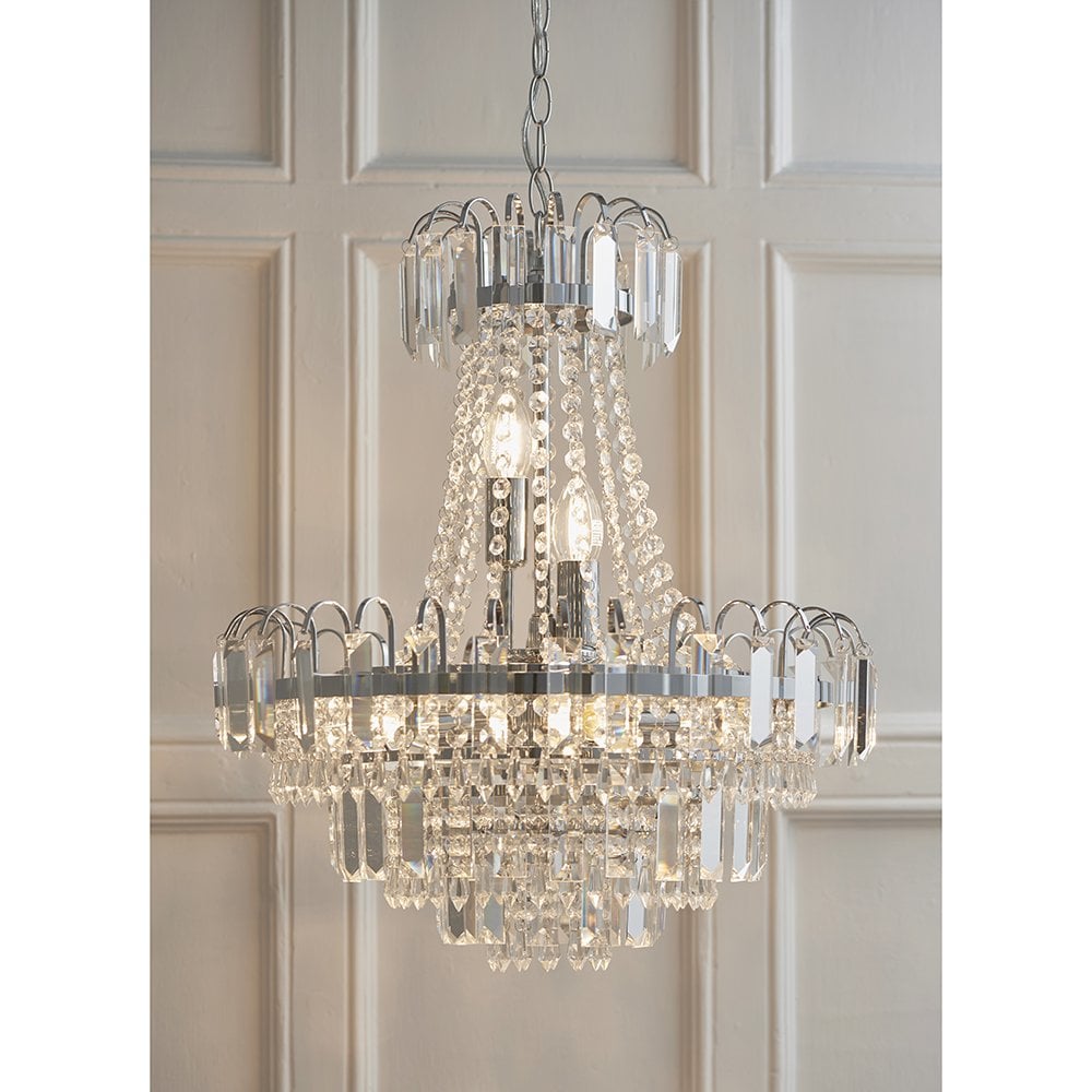 96826-CH Amadis 6 Light Crystal Ceiling Pendant