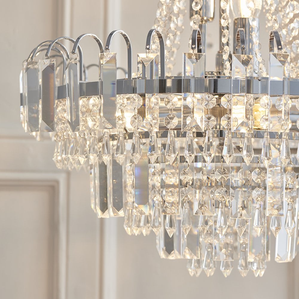 96826-CH Amadis 6 Light Crystal Ceiling Pendant