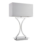 96930-TLCH Epalle 1 Light Table Lamp Chrome Plate & White Fabric