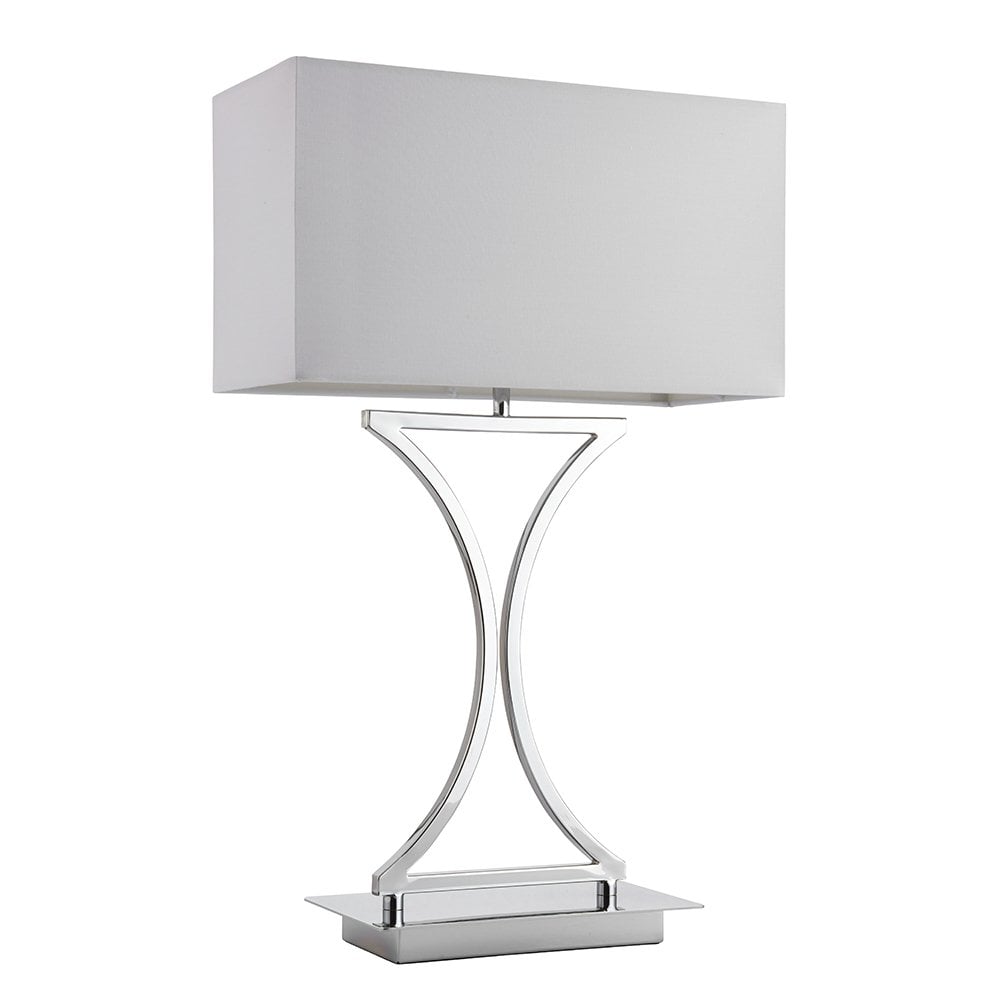 96930-TLCH Epalle 1 Light Table Lamp Chrome Plate & White Fabric