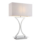 96930-TLCH Epalle 1 Light Table Lamp Chrome Plate & White Fabric