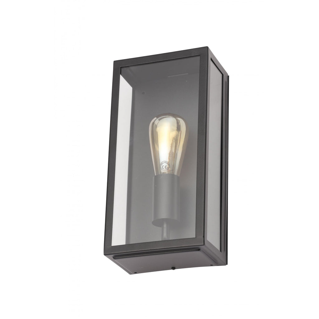 ZN-20944-BLK Minerva Box Lantern Outdoor Wall Light Black