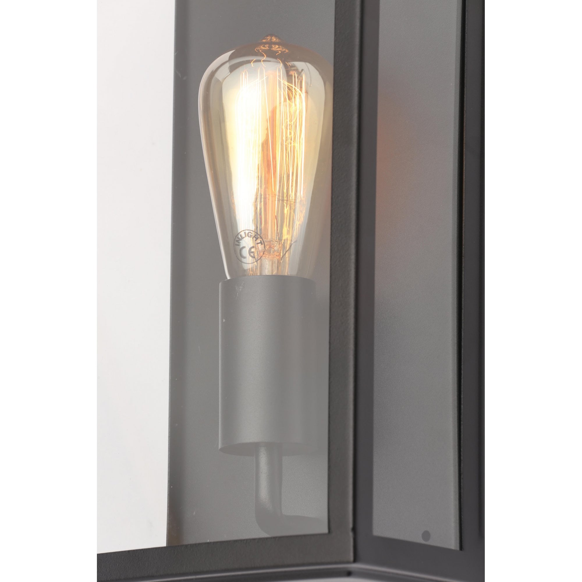ZN-20944-BLK Minerva Box Lantern Outdoor Wall Light Black