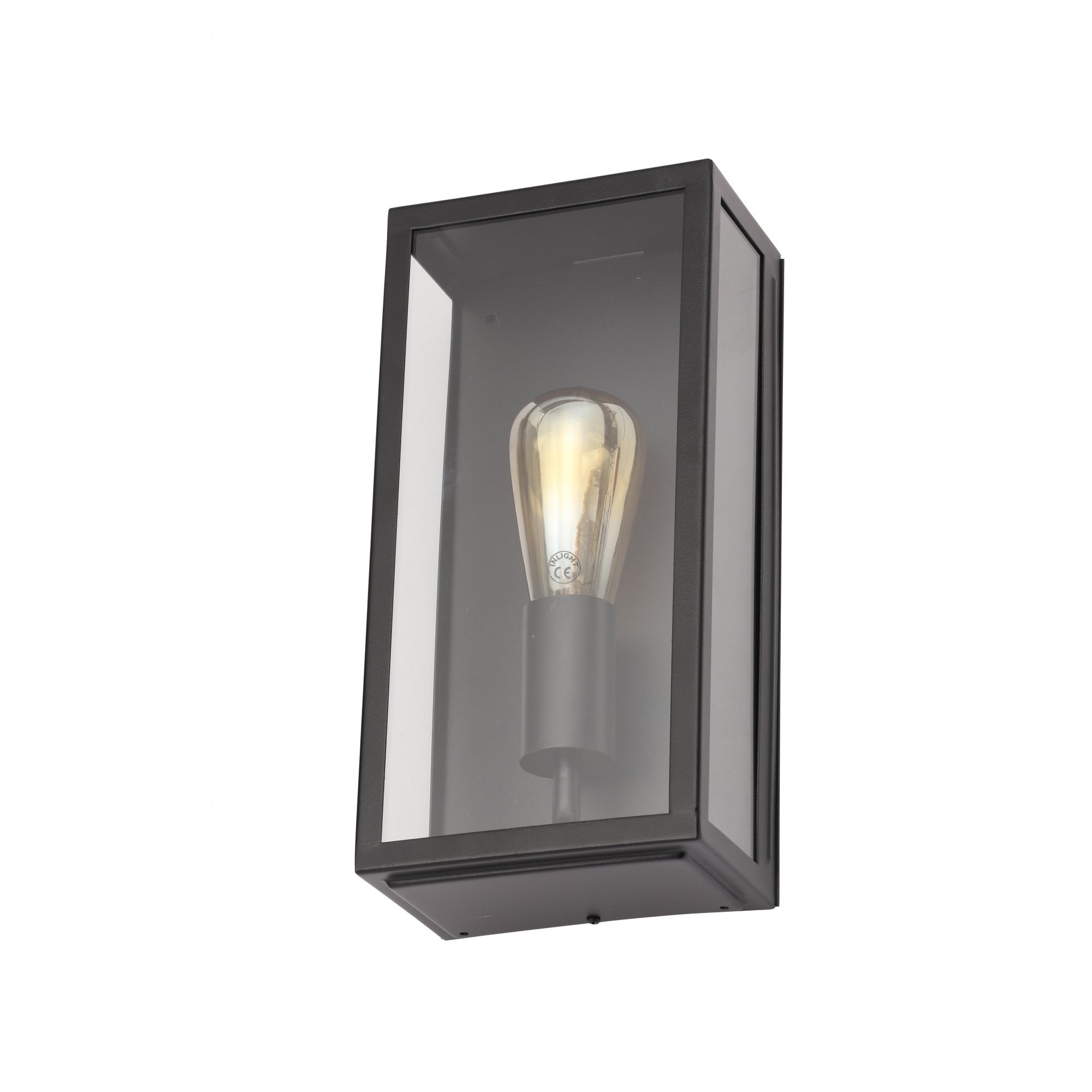 ZN-20944-BLK Minerva Box Lantern Outdoor Wall Light Black
