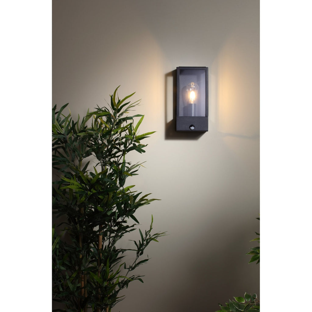 ZN-20944-BLK Minerva Box Lantern Outdoor Wall Light Black