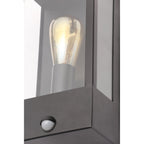 ZN-32070-BLK Minerva Outdoor Wall Lantern PIR Black