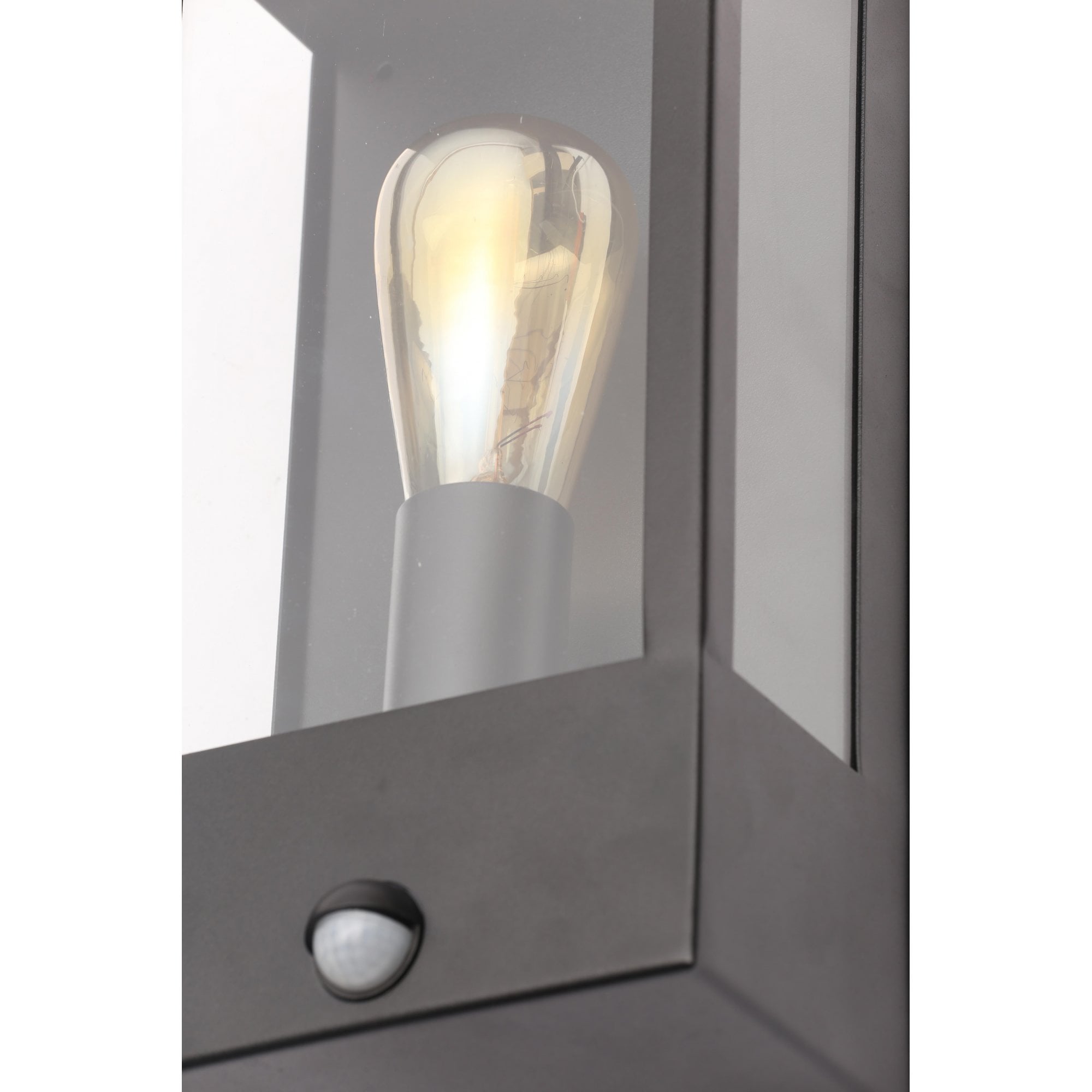 ZN-32070-BLK Minerva Outdoor Wall Lantern PIR Black