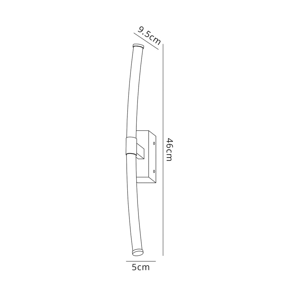 NL73779 Alta Bathroom Wall Lamp Small LED Polished Chrome